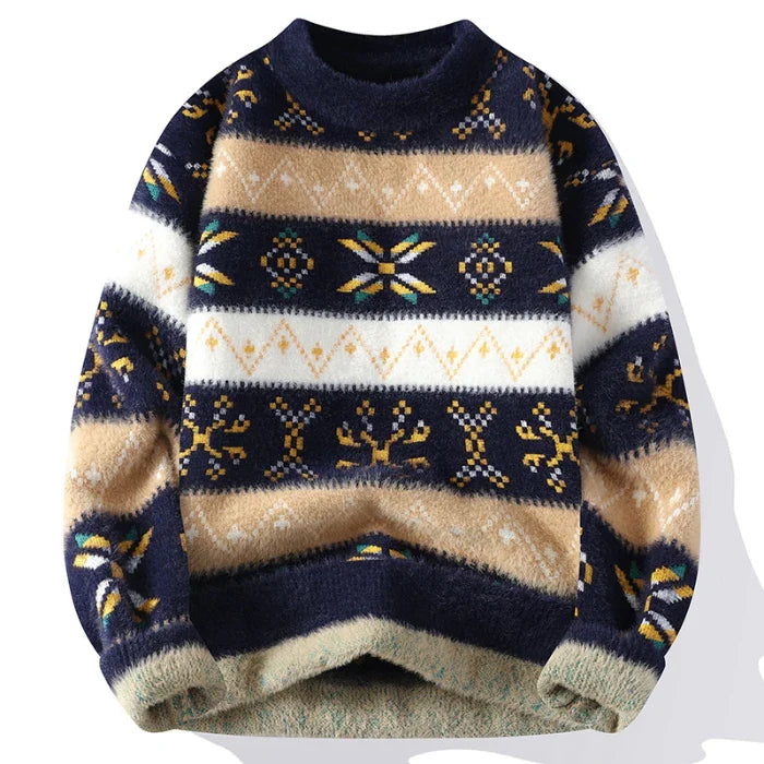 Richard - Men's Vintage Printed Jumper