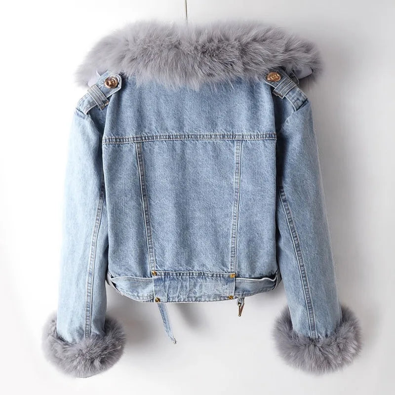 Nora | Fur-Lined Denim Jacket