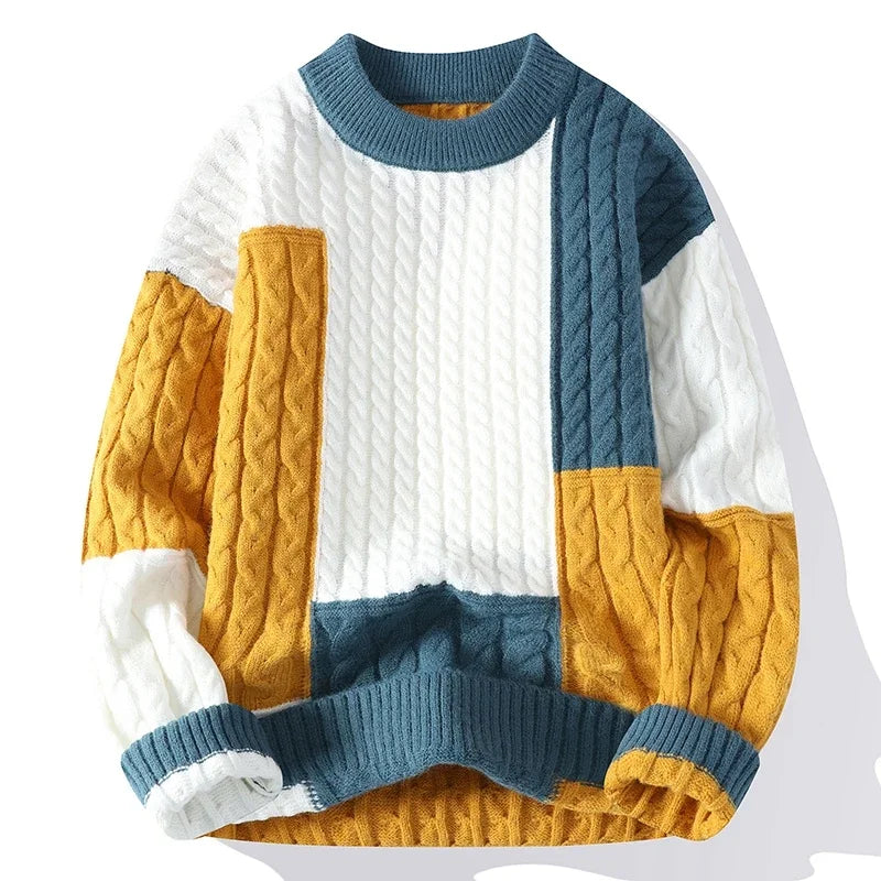 Elliot | Casual Colour Block Jumper